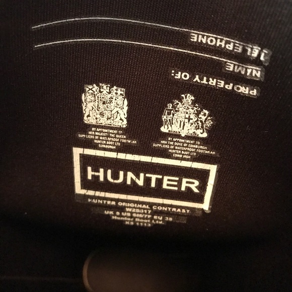 Hunter Tall Navy Rain Boots - Picture 5 of 6